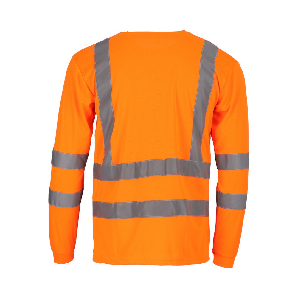 Polera Dry Fit Hombre ML Fluor Cuello Redondo